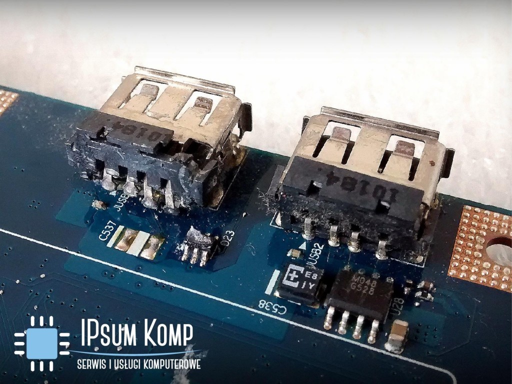 Naprawa gniazd USB serwis komputerowy Ipsum Komp Toruń