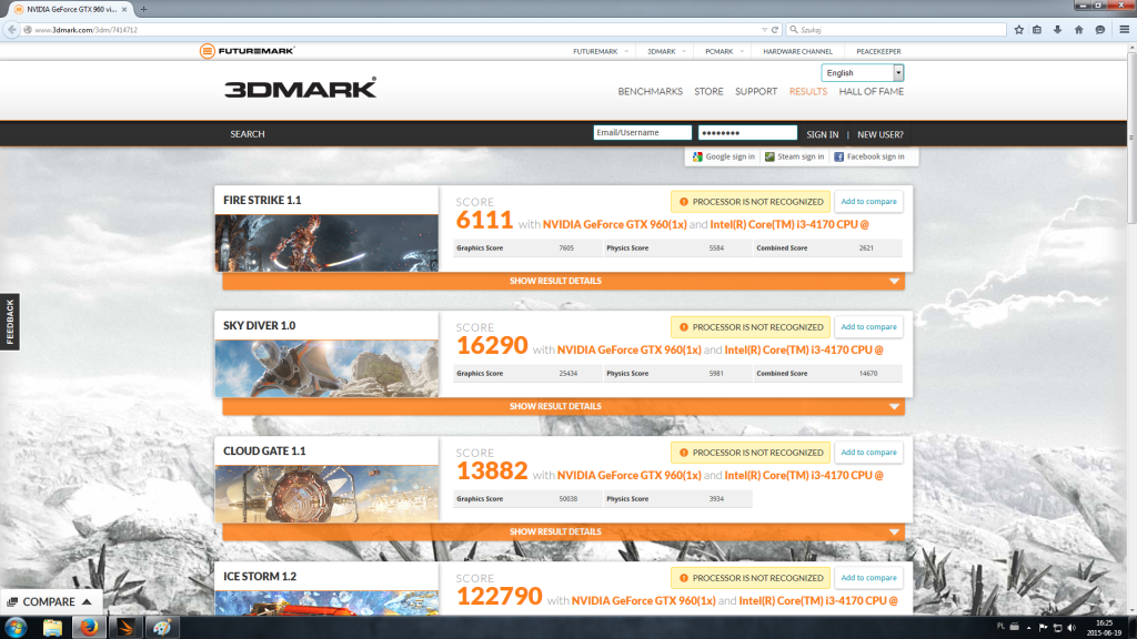 Benchmark i3 GTX960 