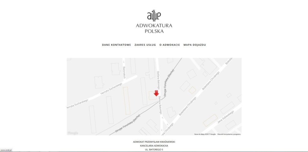 projektowanie stron www - adwokat Toruń